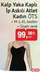 ÖTS KALP YAKA KAPLI İP ASKILI ATLET KADIN